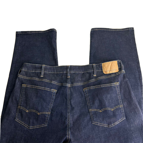 american eagle next level flex Loose Dark Denim jeans mens Size 31 x 32 - Picture 5 of 8